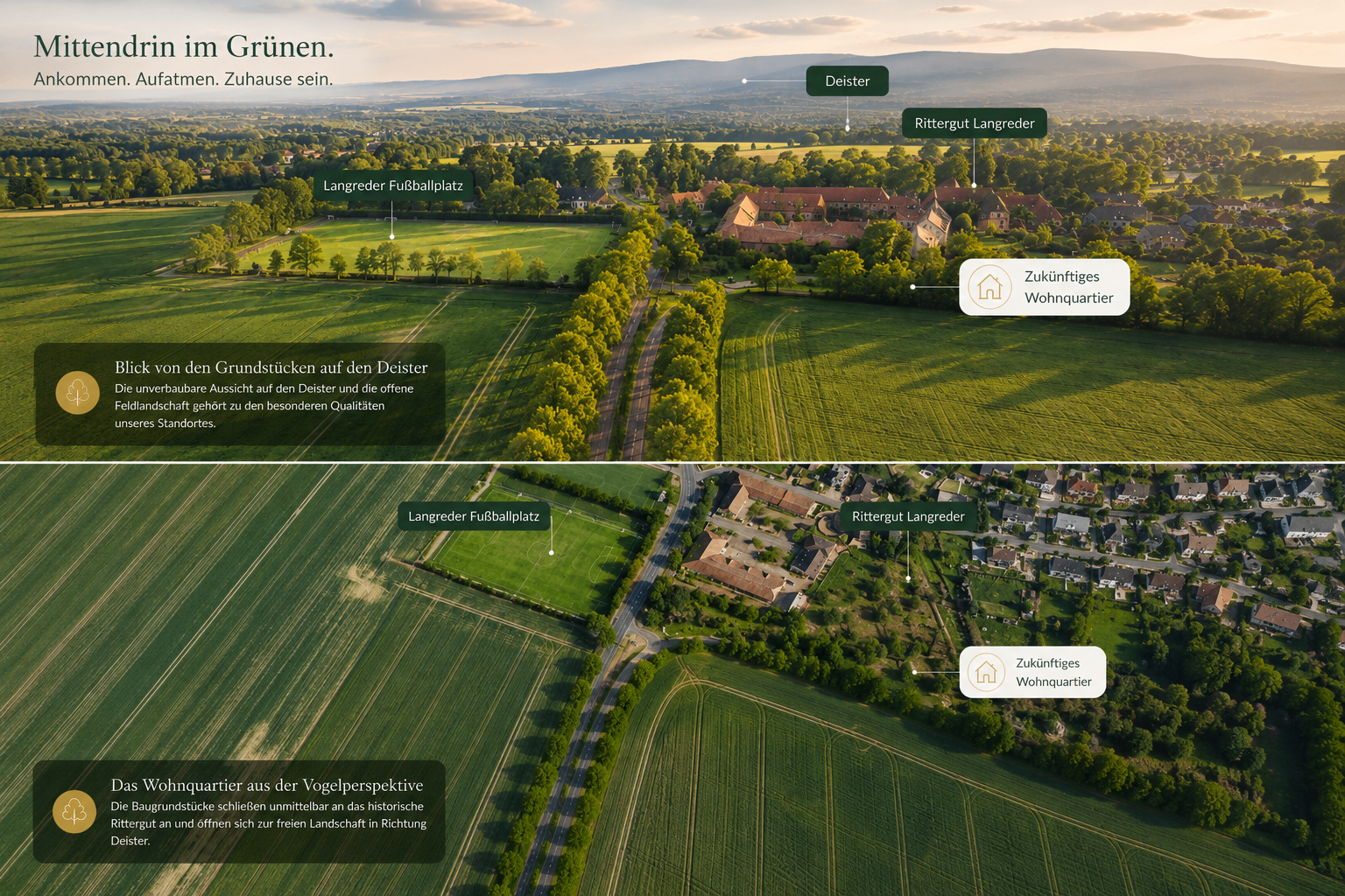 Mittendrin im Grünen · Lage, Rittergut und Deister auf einen Blick